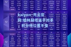 kaiyun·开云官网:柏林赫塔逼平对手，积分榜位置不变